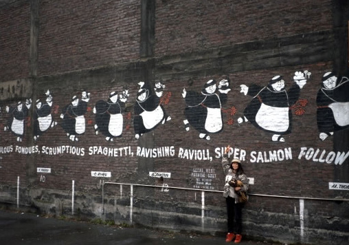 カナダ　バンクーバーの裏町